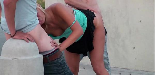 Daring PUBLIC teens group street sex act orgy gangbang in broad daylight